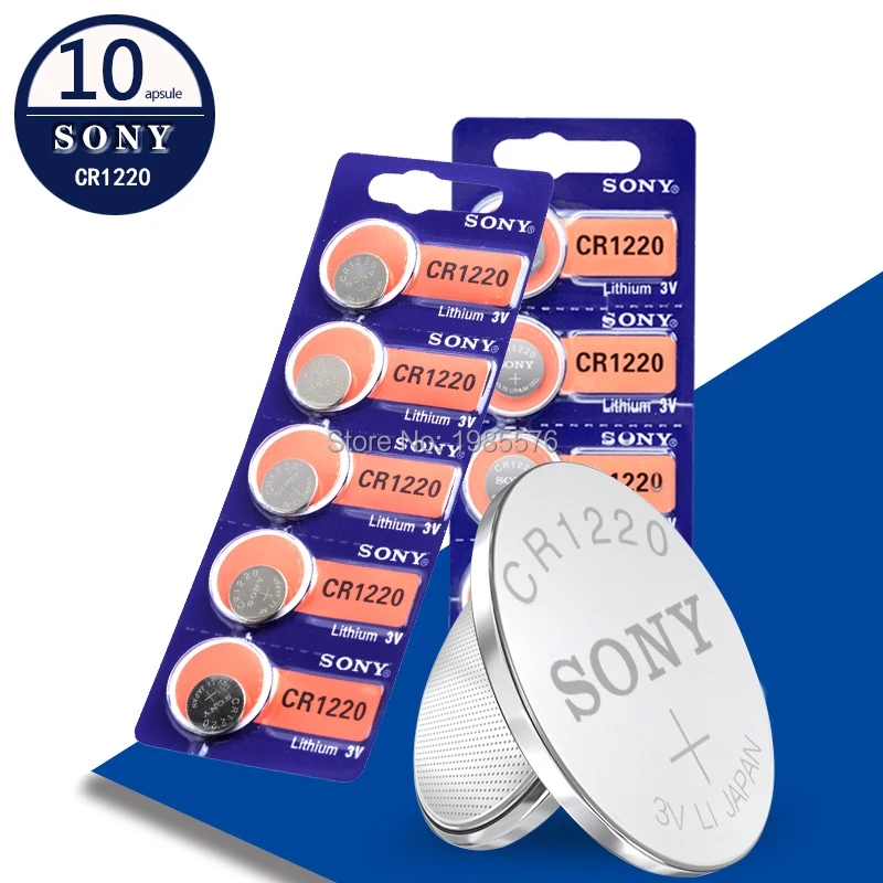 10pcs/lot For Sony Original CR1220 Button Cell Battery Watch Car Remote Key cr 1220 ECR1220 GPCR1220 3v Lithium Batteries | Электроника