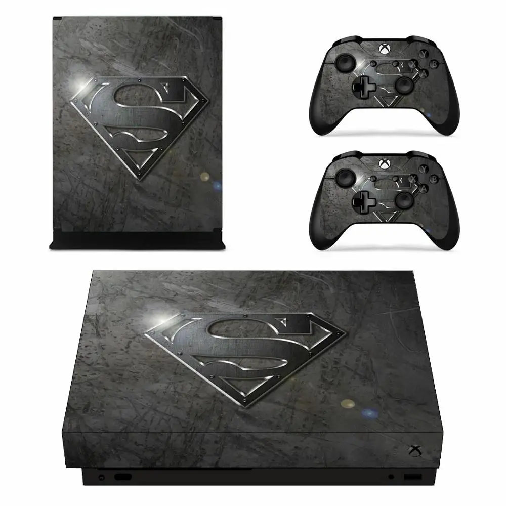 YSX1X2465 Наклейки СУПЕРМЕНА для Xbox One X виниловые наклейки для кожи наклейки для Xbox one X консоли пульты дистанционного управления - Цвет: YSX1X2465