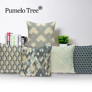 

Nordic Geometric Cushion Cover Lattice Stripe Throw Pillow Cases Linen Pillow Case Bed Sofa Pillows Cover Cushions Funda Cojin