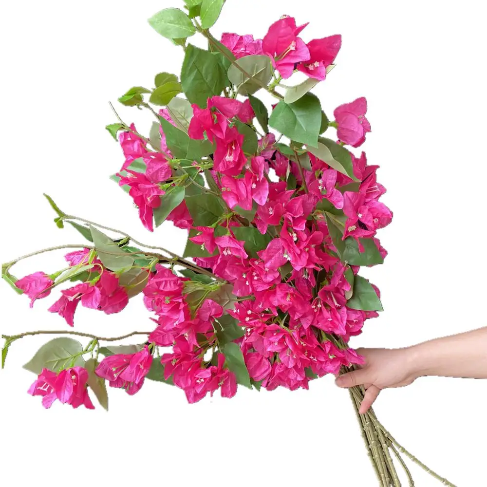 10 шт. шелковые Bougainvillea Glabra стебли искусственные Пластик бугенвиллеи Speetabilis цветок