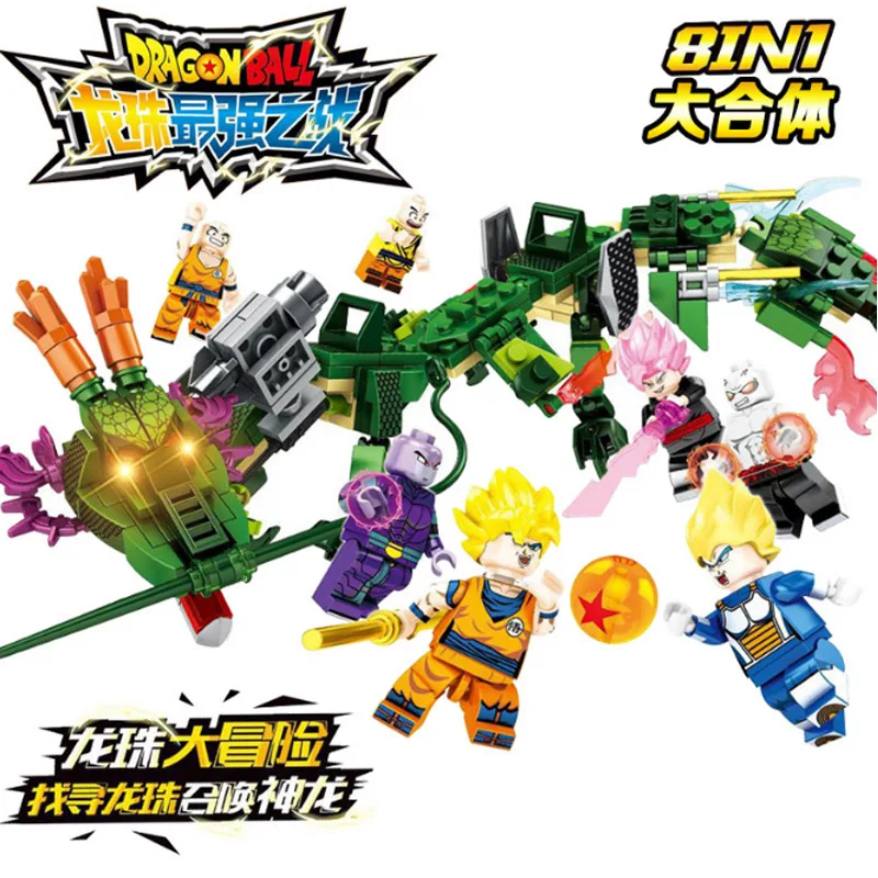 

Legoinglys Sy1236 Dragon Ball Super 8 In 1 Summoned Shenlong Sun Wukong Vegeta Klinji Even Spelled Into The Building Blocks Toys