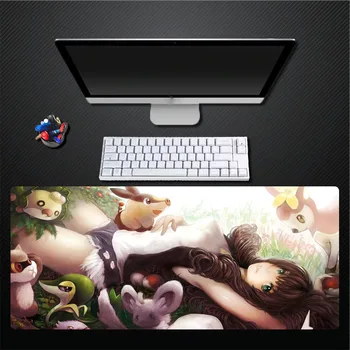 

Cute Anime Beauty Mouse Pad Custom Game Player Exclusive Mouse Pad Natural Rubber Non-slip Durable Pad Non-fading Pad