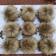 20 шт./лот,, 15 см, полиэфирные Меховые помпоны, пушистые Меховые помпоны для вязаных шапочек, шапочки Skullies, шапки, сумки, одежда