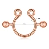 2pc 14G Fake Nipplerings Piercings Clip On Nipple Rings Stainless Steel Faux Nipple Jewelry ► Photo 2/5