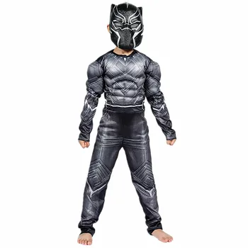 

4-12Y Black Panther Costumes Kids Halloween Costume Captain America Civil War Marvel Black Panther Cosplay SuperHero Suit