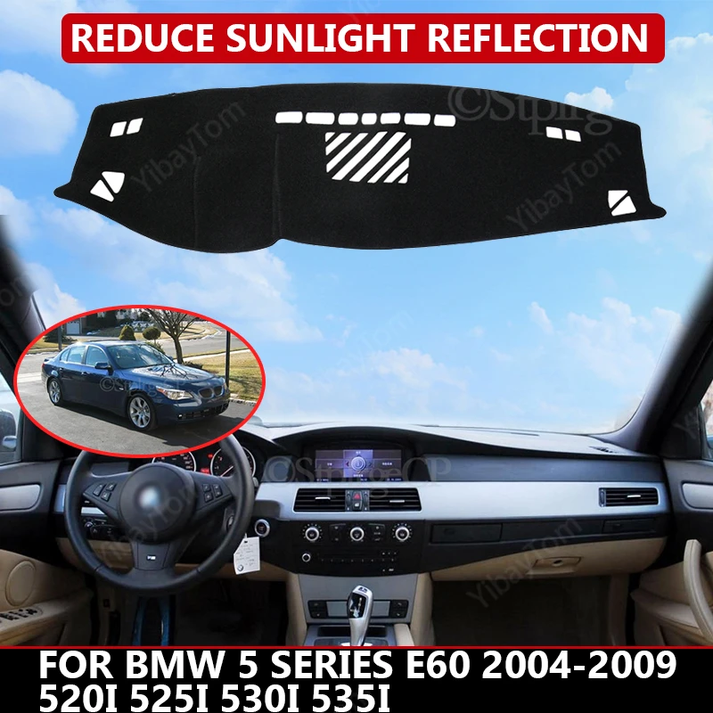 

Car Dashboard Cover for BMW 5 Series E60 2004-2009 520i 525i 530i 535i Mat Protector Sun Shade Dashmat Board Pad Auto Carpet