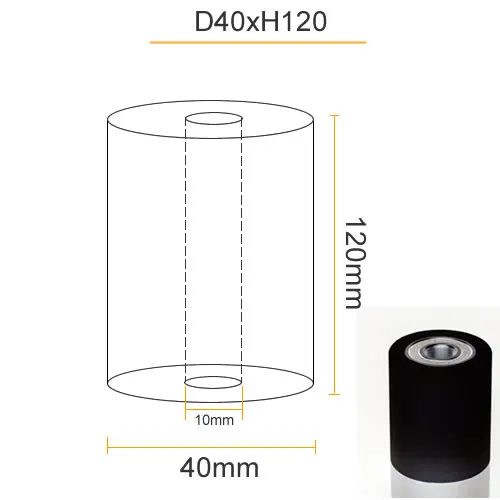 diametro 40mm furo 10mm rolamento de poliformaldeido 05