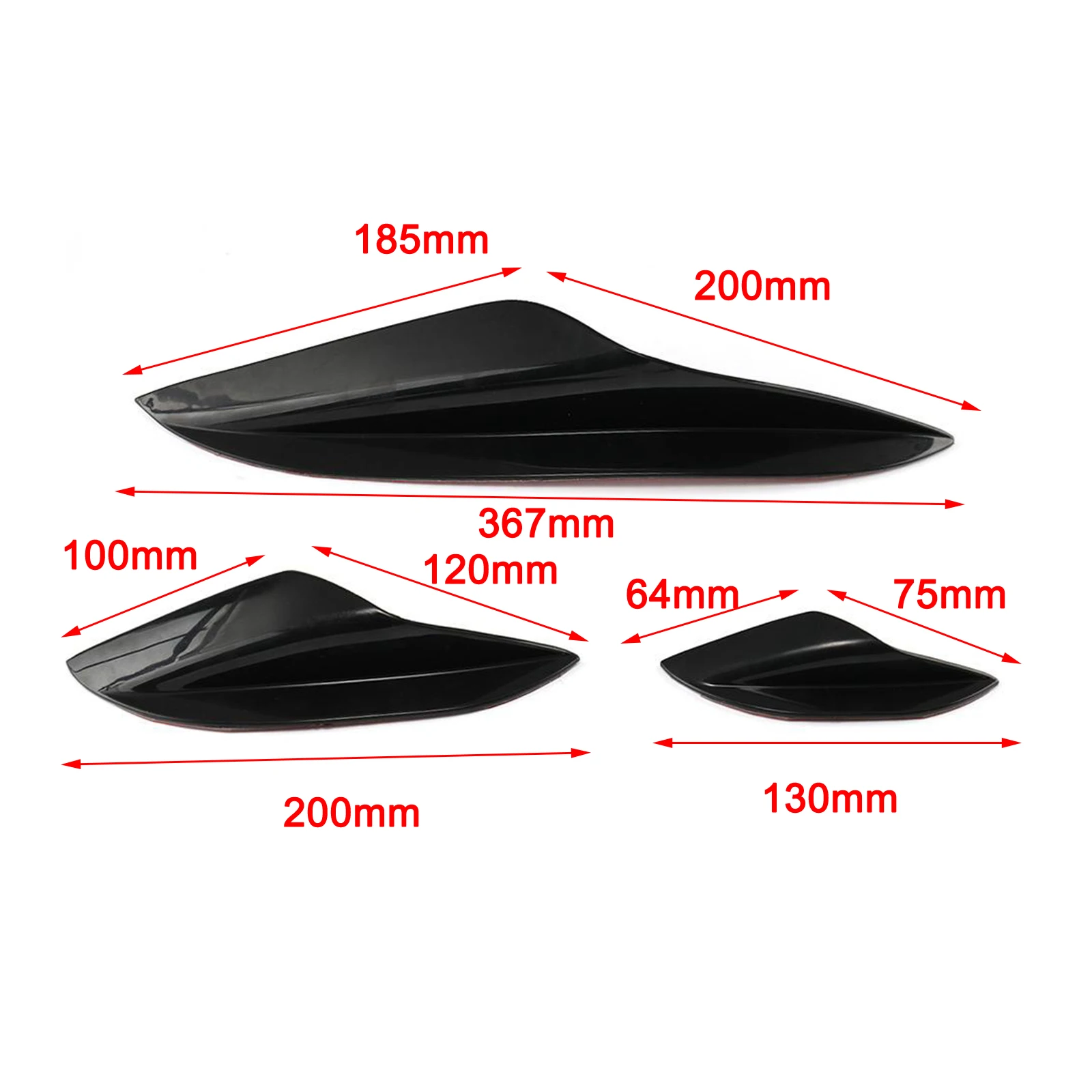  6 Pcs Universal Car Front Bumper Fins Exterior Lip Splitter Carbon Fiber Body Spoiler Canards Valence Plate Sticker Car Styling