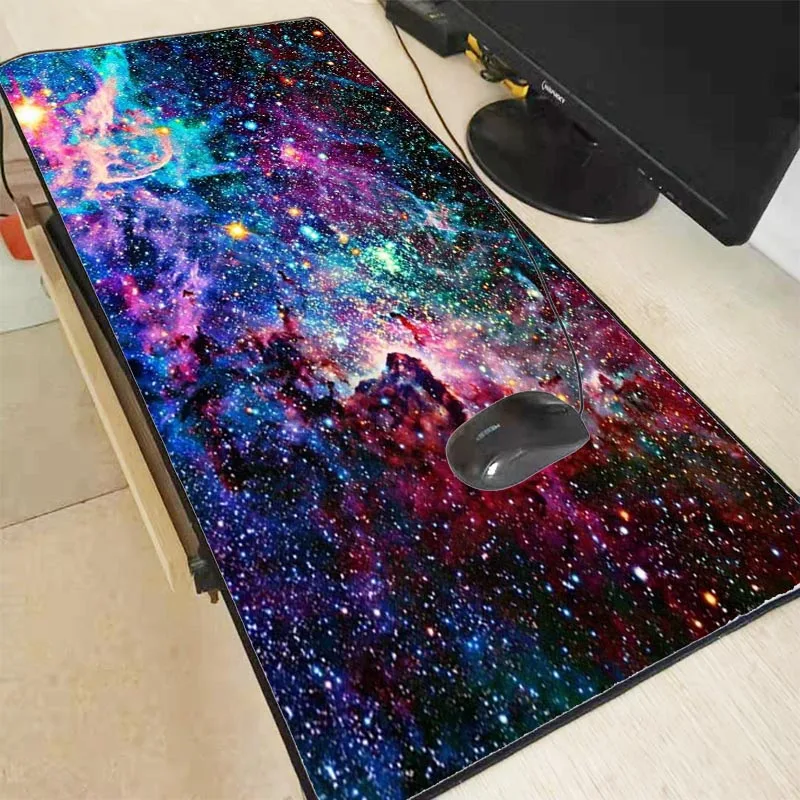  Colorful Outer Space Stars Nebulae Space Mouse Pad PC Computer Laptop Large Lock Edge Mousepad for 