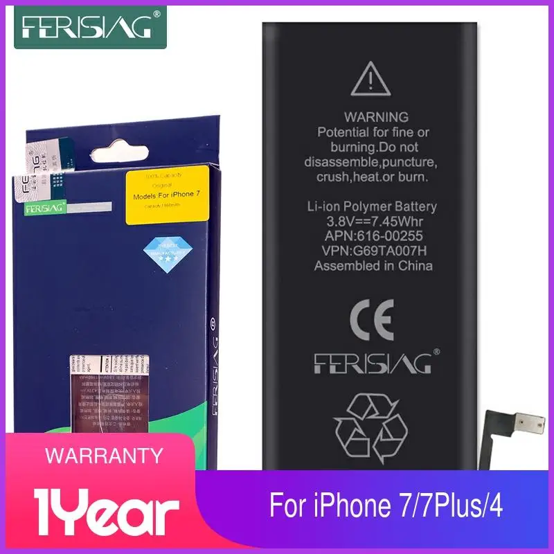 2230 мАч/3380 мАч зарядное устройство FERISING батареи для iPhone 7 P Plus 4 4G высокая емкость