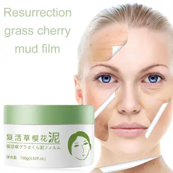 

Resurrection Grass Cherry Mud Mask Plant Essence Moisturizing Washing Care Skin Repair Mask Mask W1Z0