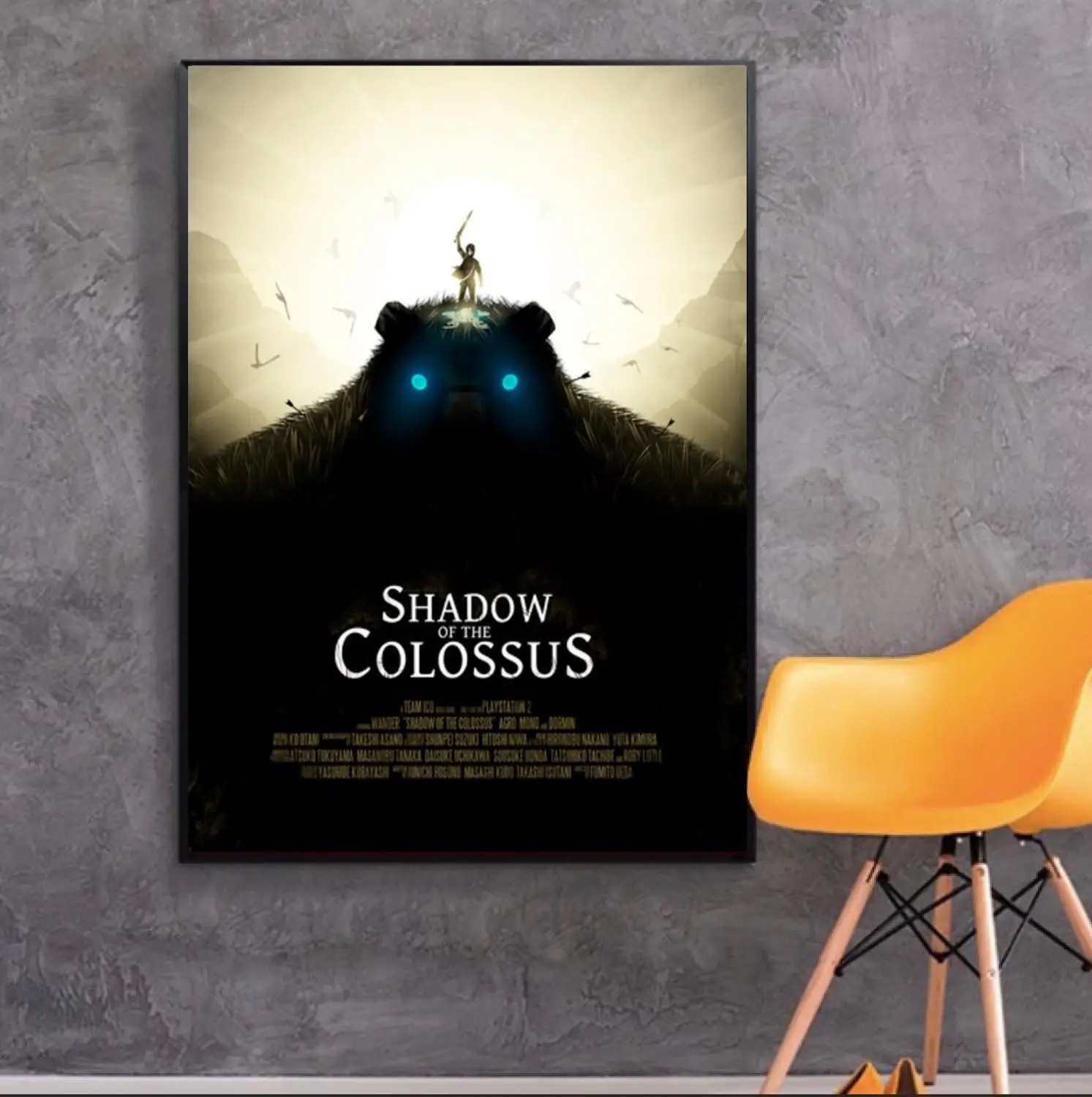 Shadow of The Colossus Классическая Настенная Наклейка на холсте декоративные картины ВИНТАЖНЫЙ ПЛАКАТ декор домашнего бара подарок