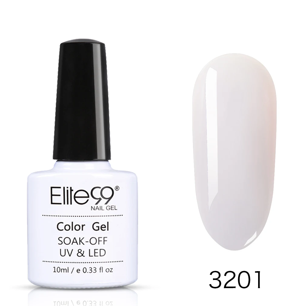 Elite99, 10 мл, французский Гель-лак для ногтей телесного цвета, замачиваемый, полупрозрачный Гель-лак для ногтей, Полупостоянный лак для ногтей, Гель-лак, праймер для ногтей - Цвет: 3201