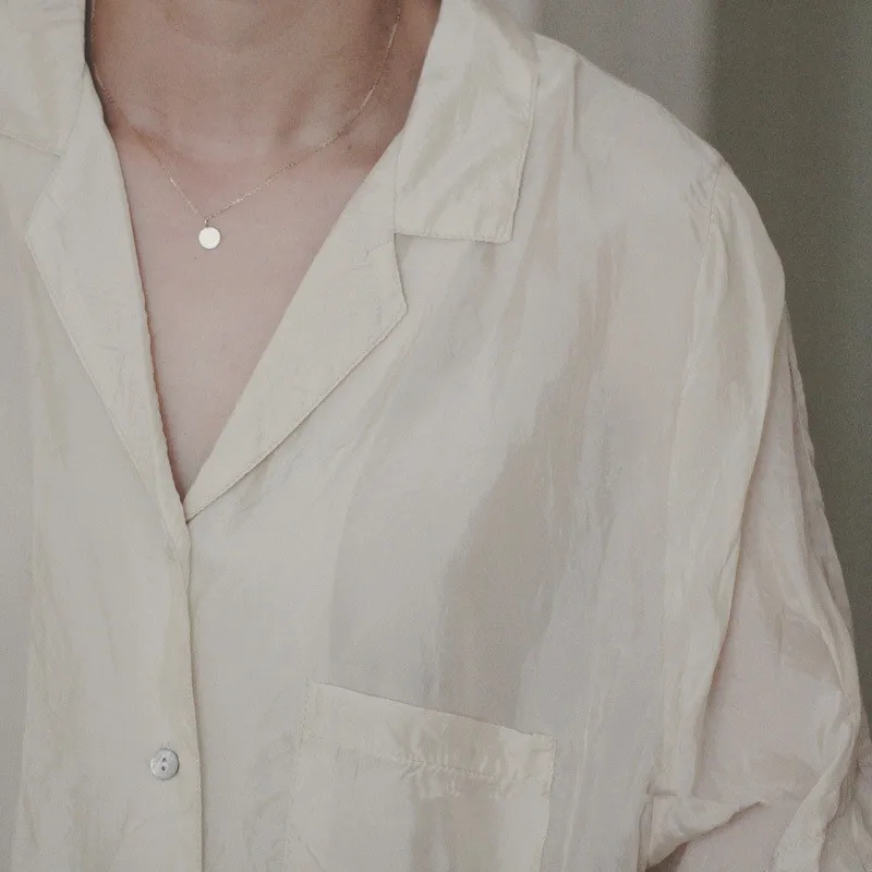 Bohemian Simple Round Brand “goodluck” Lucky Tag Necklace Women Banquet Wedding fashion Jewelry Accessories Girlfriend Gift