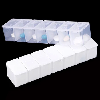 

Weekly Medicine Storage Organizer Container Drug Tablet Dispenser Independent Lattice Plastic Pill Case Travel Pill Box Holder