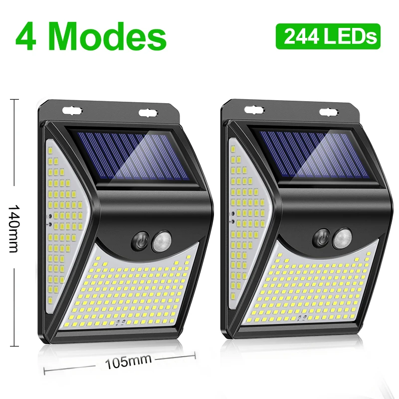 solar wall lights 244 222 Solar Lamp Outdoor 4 Mode Solar LED Light Outdoor Solar Light with Motion Sensor Light Sunlight for Garden Decoration solar porch light Solar Lamps