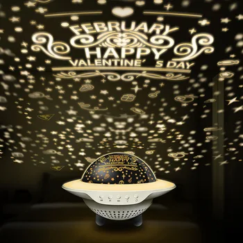 

Star Moon Projector Night Light Sky Rotating Operated UFO Shape Nightlight Lamp For Children Baby Bedroom Nursery Christmas Gift
