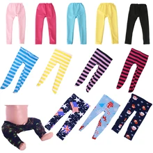 Vêtements de poupées renaissance multicolores, pantalons faits à la main, Leggings rayés, 43cm, nouvelle poupée bébé garçon, 18 pouces, poupée américaine, noël