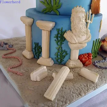 

New European Style Retro Roman Column Fondant Silicone Cake Mold Cake Decoration Long Column Chocolate Epoxy Mold Candle Mold