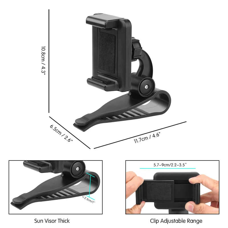 Автомобильный солнцезащитный козырек, держатель для телефона, универсальный автомобильный зажим, солнцезащитный козырек, держатель для сотового телефона, крепление для iphone X, gps, держатель для автомобиля, мобильный зажим