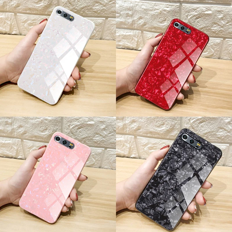 

Case On Honor 10 9 20 Pro Bling Shell Cover Tempered Glass Cases Bumper For Huawei honer play 8c 7c 7a v9 v10 9i note 10 Coque