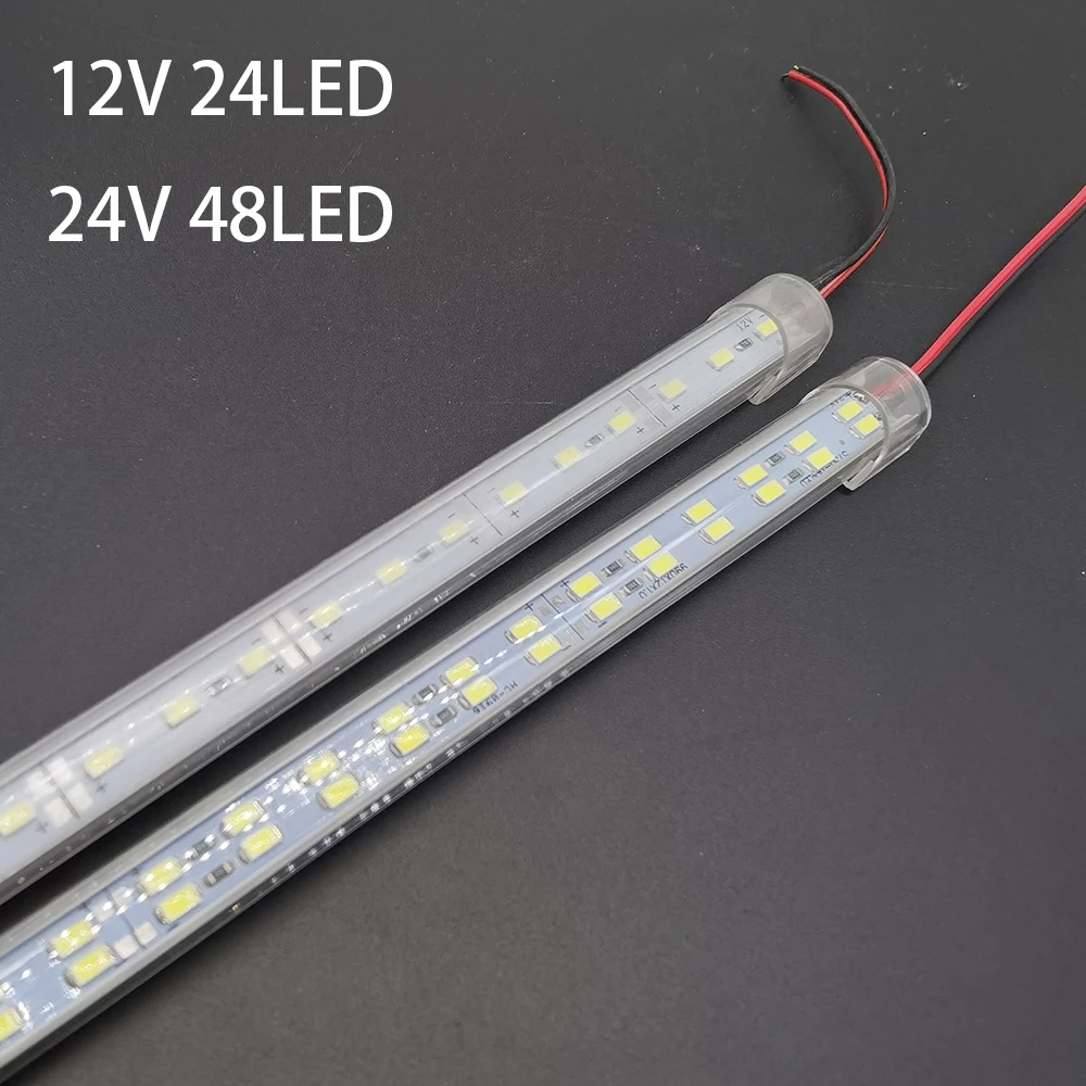 Tira de LED de 12V/24V 24/48, barra de tubo rígido de 330x15mm, lámpara IP65, 5730 resistente al agua, tiras de luces led de cuentas para bricolaje|Bombillas y tubos LED| -