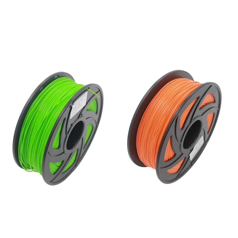 

2 Pcs Pla Filament 3D Printer Material Pla Filament 1.75Mm Diameter Printing Material Supply 3D Printers 1Kg(2.2Lb)/ Spool(Orang