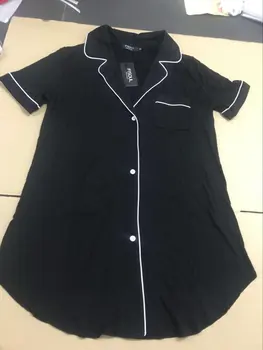 

sleeping Female Comfortable Turn-down Collar Solid Color Sleepwear Cotton Printing Long-Sleeved Causal Lapel Cardigan Pajamas