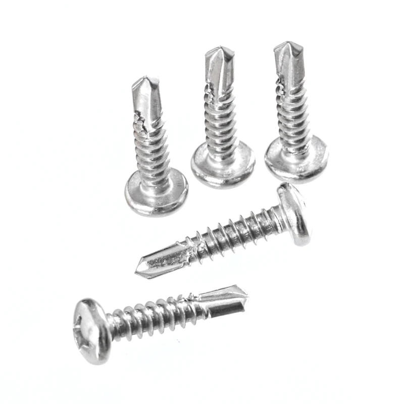 100 Pieces 304 Stainless Steel DIN7504N ST3.5 ST3.9 Cross recessed pan head drilling screws with tapping screw thread