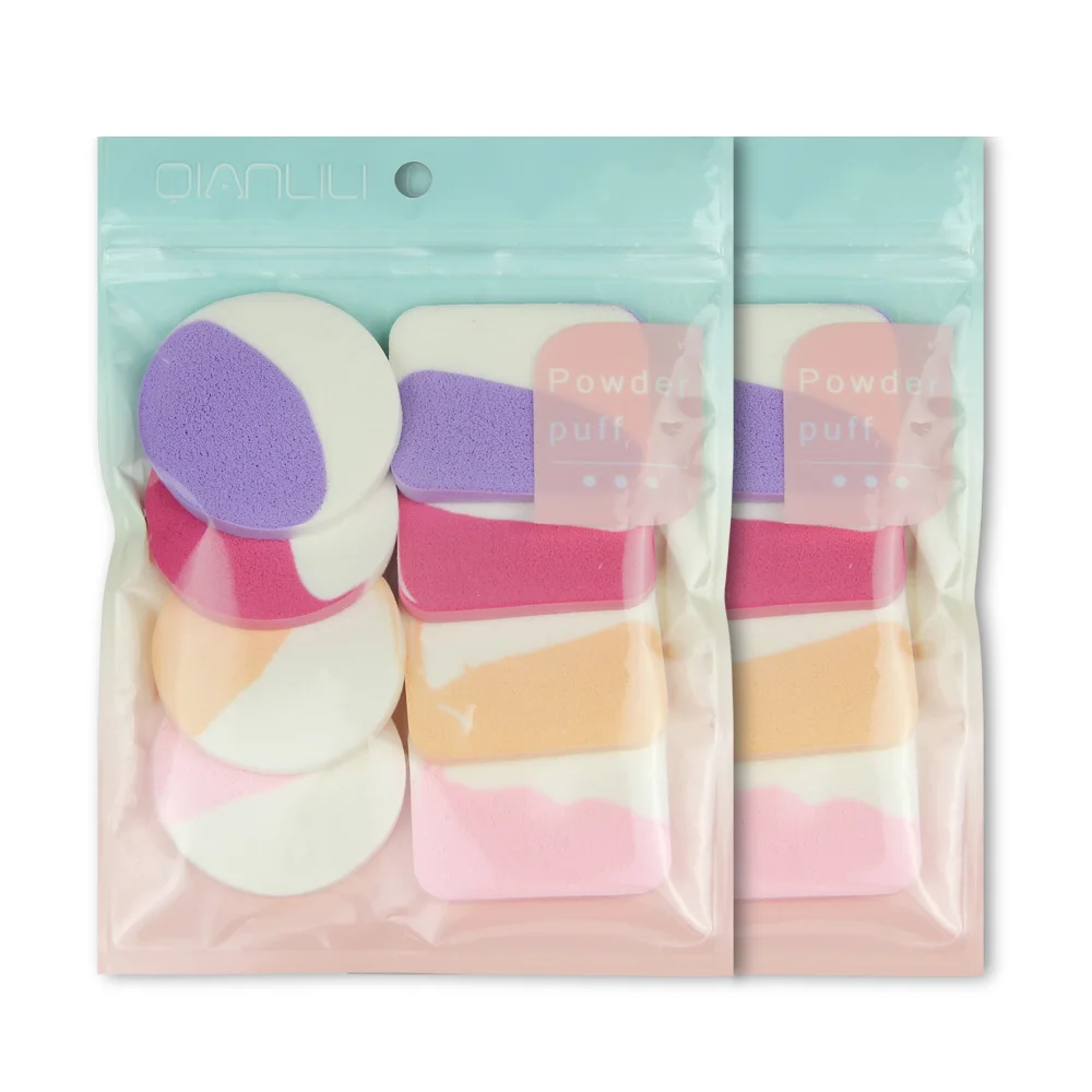 SANIYE Cute Sponge Cosmetic Puff Face Soft Powder Puff Women Lady Beauty Makeup Foundation Contour Facial Sponge Puff 8Pcs B006