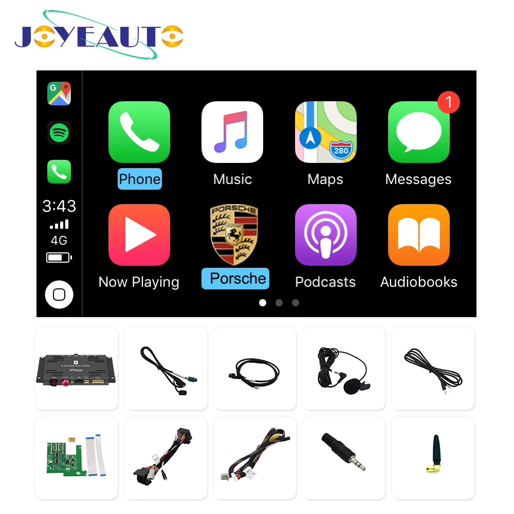 

Joyeauto OEM Wireless Apple CarPlay for Porsche PCM 3.1 2010-2016 Cayenne Macan Cayman Boxster 911 Android Auto Mirror Car play