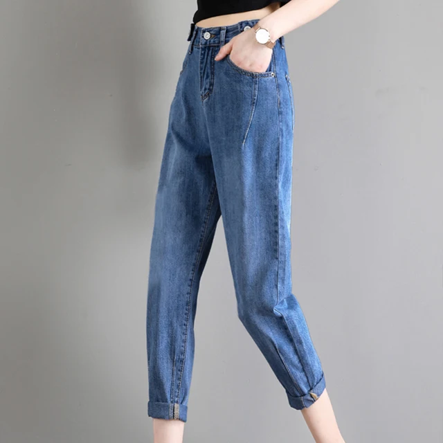 2020 Women Waist Oversized Mom Skater 