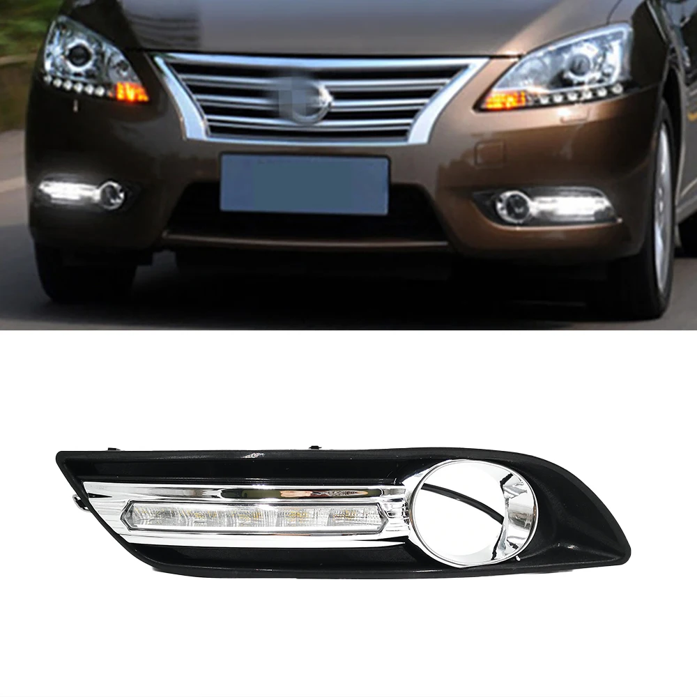 Автомобильная проблесковая 2 шт. для Nissan sentra Sylphy 2012 2013 2014 2015 светодиодный DRL