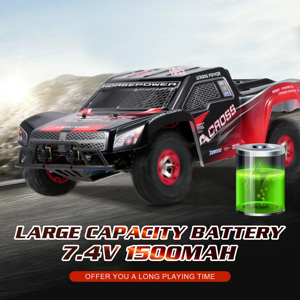 Wltoys 12423 1/12 2,4G 4WD RTR RC автомобилей 50 км/ч Высокая Скорость короткие ТРАКА дистанционного Управление автомобиля