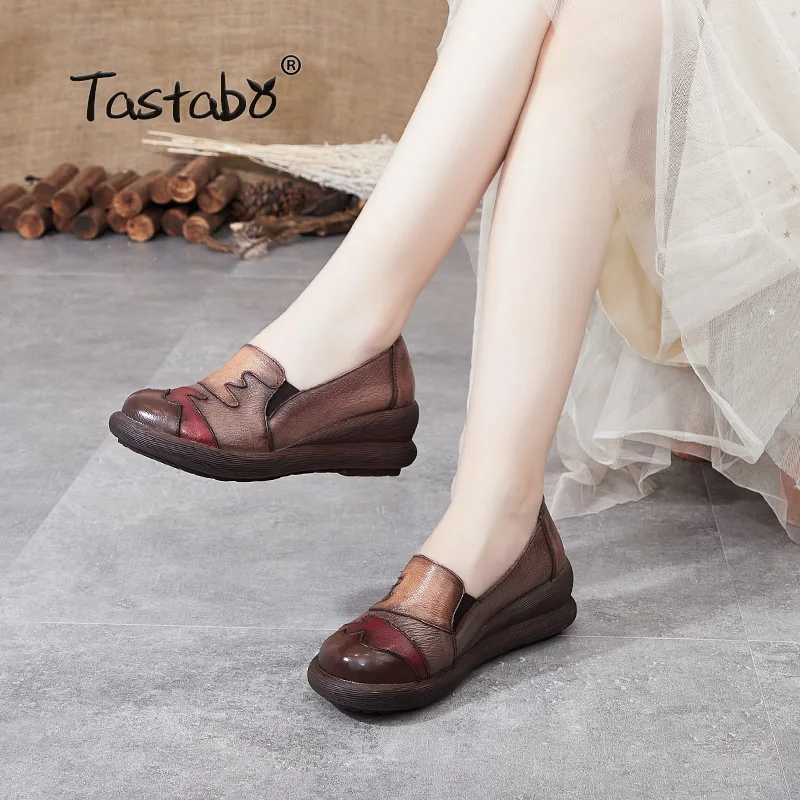 Tastabo женская обувь из натуральной кожи; удобная повседневная обувь с мягкой подошвой; yelwo S99906