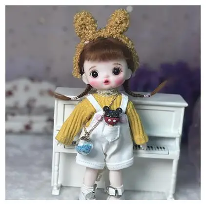 

Кукла Blyth, 16 см, игрушки BJD, с туфлями под платье, париком, для макияжа