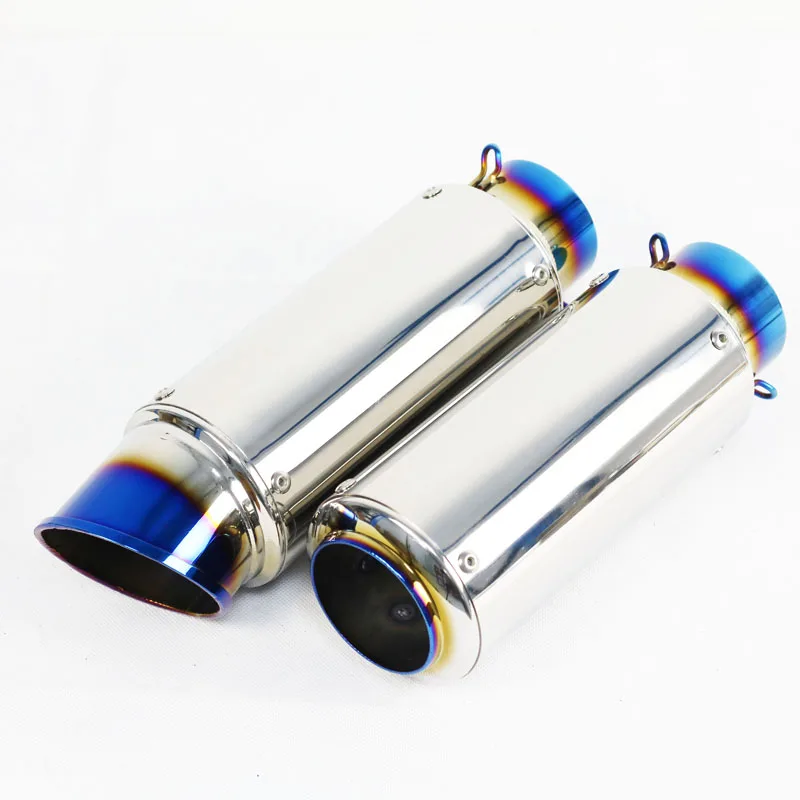 

High Quality Universal Stainless Steel Interface 51mm Oval Mufflers Universal Motorcycle Exhaust Systems Muffler Tail Pipe