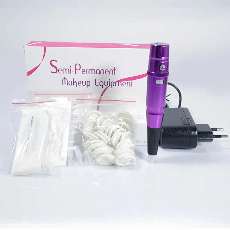 Фиолетовый small tattoo design.great design and top quality.Hot Sell Lip Pen Beauty Tattoo Machine With Universal Needles - Цвет: Фиолетовый