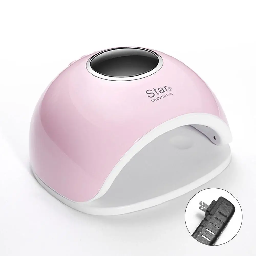 Pink TypeUS Star 5 72 Вт УФ-лампа для ногтей профессиональный УФ-светодиодный гель-Сушилка для ногтей для всех типов гелей-лаков с нижней частью 10 s/30 s/60 s/90 sTimer lcd ледяная лампа F - Цвет: Pink TypeUS