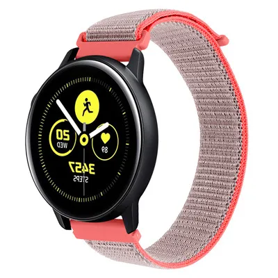 20 мм нейлоновый браслет для samsung Galaxy Watch Active 42 мм gear Sport S2 браслет для Garmin Vivoactive 3 Forerunner 645/345 Band - Цвет: I