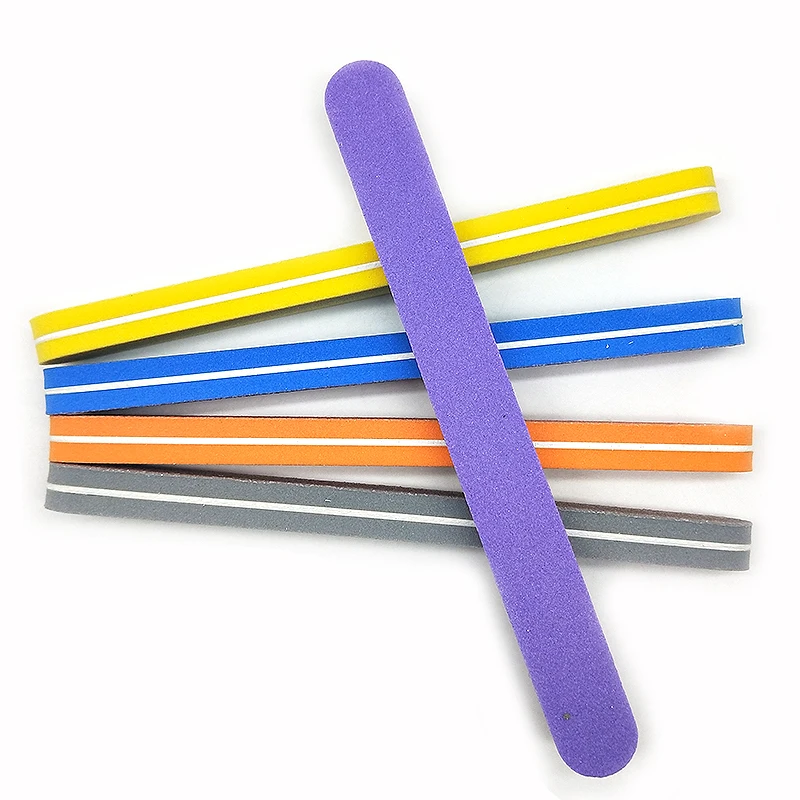 10pcs/lot Sponge Double Side Nail file buffer 100/180 Of Trimmer Buffer lime a ongle Nail Art Tool Washable Buffing Sanding File