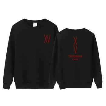 

Kpop tvxq tohoshinki xv album same member name printing o neck thin sweatshirt pullover unisex loose hoodies 3 colors