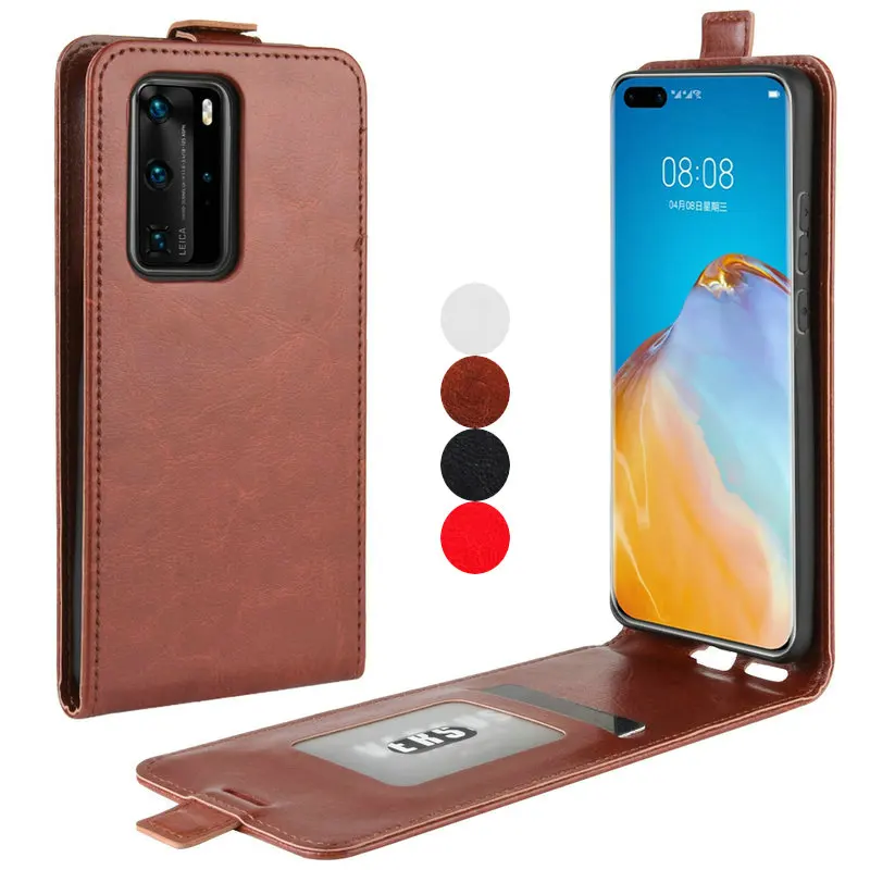 Кожаный флип-чехол для Huawei Mate 40 30 20 P40 Pro Вертикальный чехол Lite E P20 Plus P30