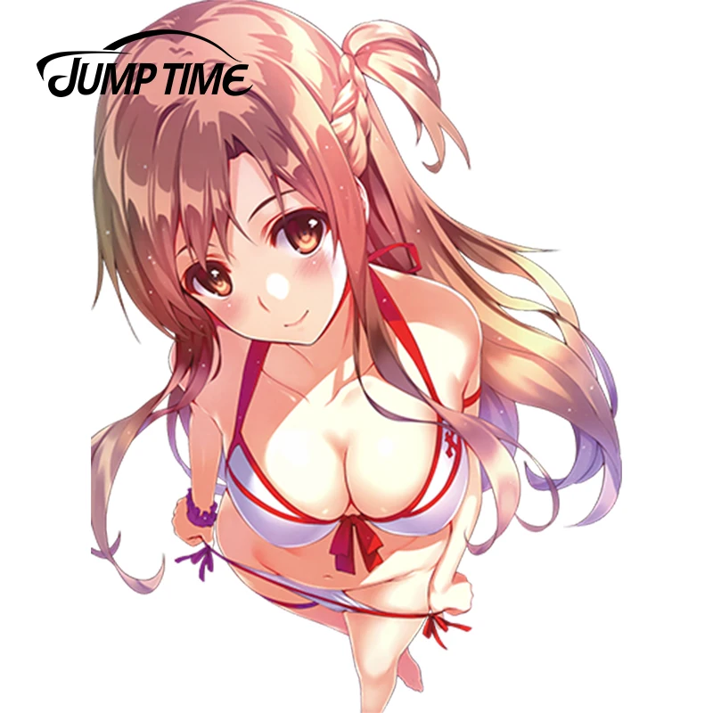 JumpTime 13 см x 9 7 японский аниме сексуальные женские Стикеры для автомобиля yuki Asuna