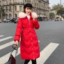Мода, зимняя элегантная женская одежда в Корейском стиле, женская одежда средней длины с длинным рукавом и капюшоном, Свободная Женская одежда с хлопковой подкладкой