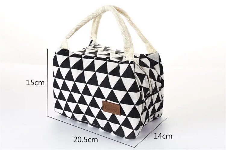 New Hot Sale Thermal Insulated Canvas Box Tote Bag Thermal Cooler Food Lunch Canvas Tin Foil Bags For Women Kids Men Camping