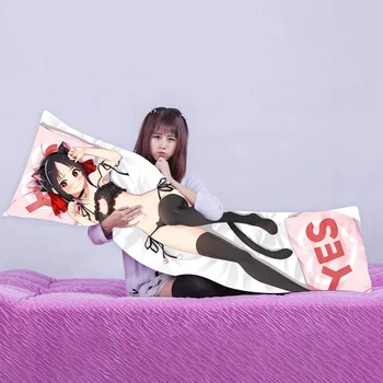 

Anime Huiye Miss Hugging Pillowcase Cushion Cover Sexy Girl 3d Hug Body Peach Skin Pillow Case 34x100cm