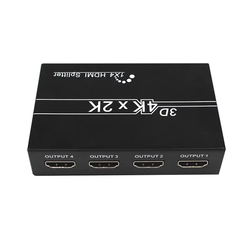 Прочный HD 4K 4 портовый HDMI сплиттер 1x4 ретранслятор усилитель 1080P 3D концентратор 1 в 4 из
