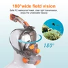 SMACO Full Face Snorkel Mask 180 Degree HD View Dry Top Set Anti-fog Underwater Wide View Snorkel Swimming Mask ► Photo 3/6