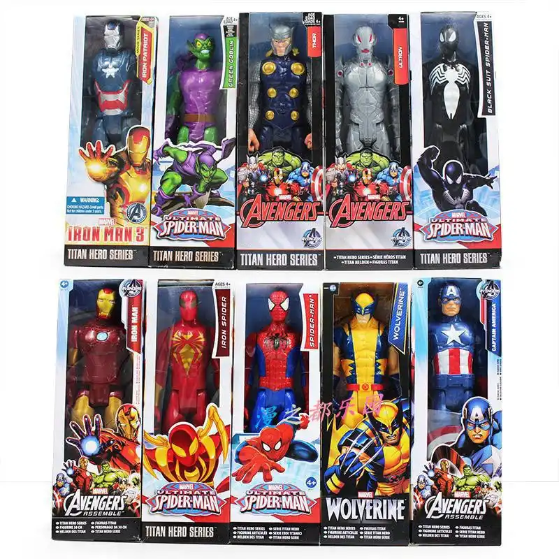 Figuras de acción de superhéroes de Marvel, vengadores, Thanos, Black Panther, Capitán América, Thor, Iron Man, antman, Hulkbuster, Hulk, muñecos de 30cm|Figuras de juguete y acción| - AliExpress